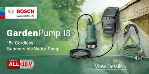 Bosch GARDENPUMP 18 18v Cordless Submersible Water Pump Bosch GARDENPUMP 18 18v Cordless Submersible Water Pump