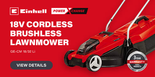 Einhell GE-CM 18/32 Li 18v Cordless Brushless Lawnmower 32cm Einhell GE-CM 18/32 Li 18v Cordless Brushless Lawnmower 32cm