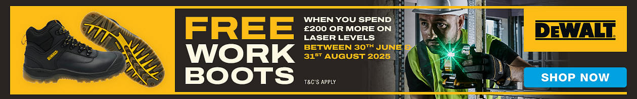 DeWalt Free Work Boots Laser Levels Redemption