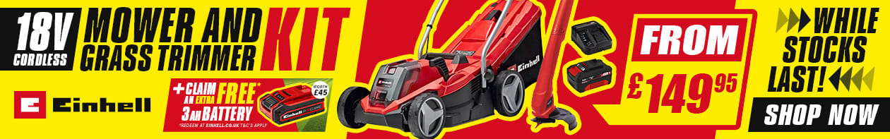 Einhell 18v Cordless Mower & Trimmer Kit