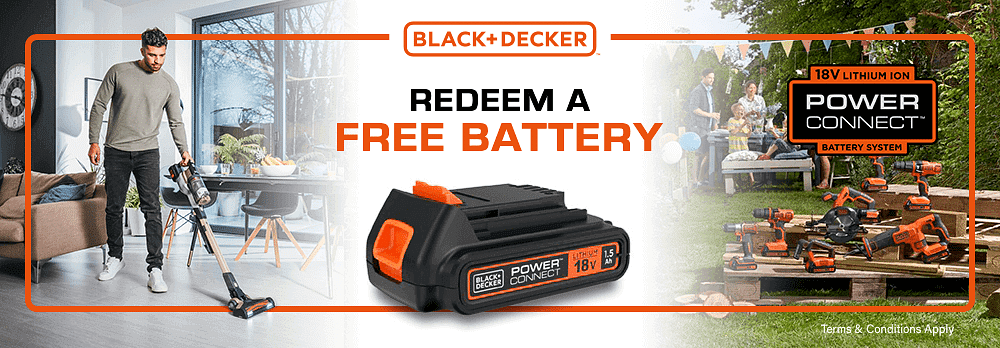 Black and Decker Free 18v Battery Redemption 