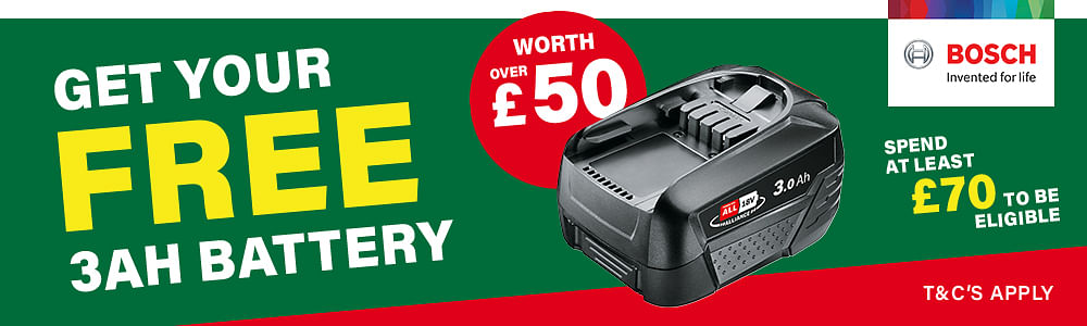 Get Your FREE Bosch 18v Power For All Battery Tooled Up