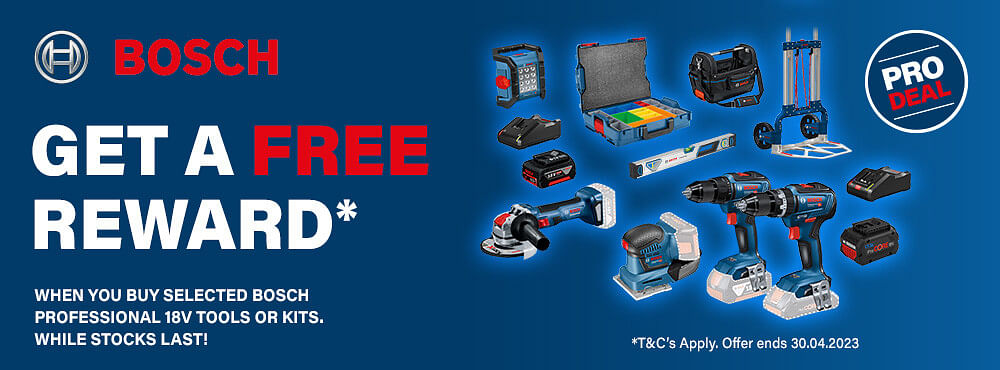 Bosch 18v Professional ProDeals Free Rewards Bosch Professional ProDeals 18v Tool Redeem Free Reward Redemption Promotion Deal