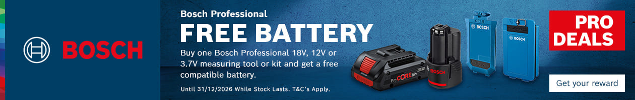 Bosch Professional Claim a Free Battery with Measuring Tools