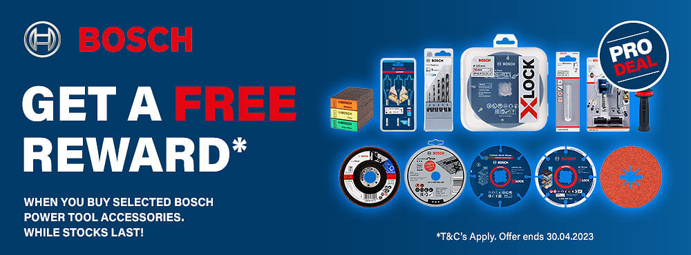 Bosch ProDeals Free Power Tool Accesssories Bosch Professional ProDeals Power Tool Accesssories Redeem Free Reward Redemption Promotion Deal