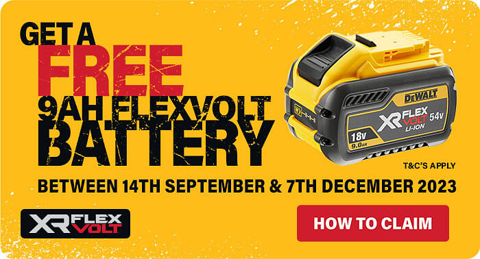 DeWalt FlexVolt Free 9Ah Battery Redemption Tooled Up