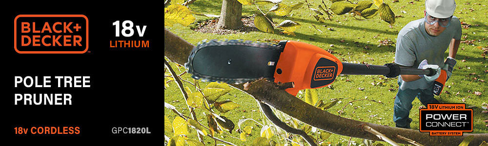 Cordless pole saw black deals and decker