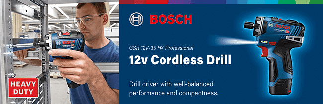 12V System GSR 12V-35 HX Cordless Driver: Bosch Professional 
