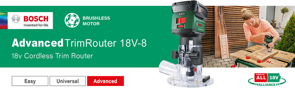 Addition for AdvancedTrimRouter 18V-8 from Bosch: New router plunge base  for DIYers - Bosch Media Service