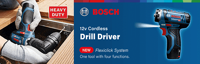Bosch GSR 12 V-15 FC Cordless Flexiclick Drill Driver