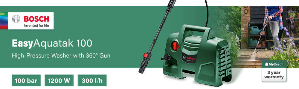 Bosch EASYAQUATAK 100 Pressure Washer 100Bar Lance