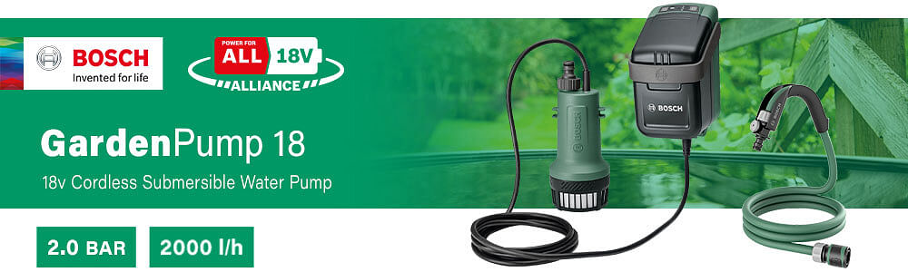 Bosch Gardenpump 18 - 18V 2.5Ah Li-Ion Cordless Garden Pump Kit With Battery