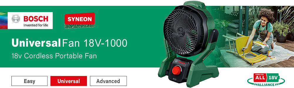 Bosch best sale fan 18v