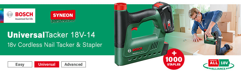 Bosch UNIVERSAL TACKER 18V-14 P4A 18v Cordless Nail Tacker Bosch UNIVERSAL TACKER 18V-14 P4A 18v Cordless Nail Tacker