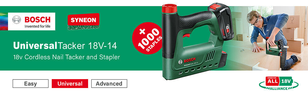 Bosch UNIVERSAL TACKER 18V 14 P4A 18v Cordless Nail Tacker and