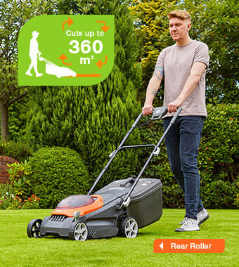 Electric Lawn Flymo With Roller Flymo Electric Lawn Mower With