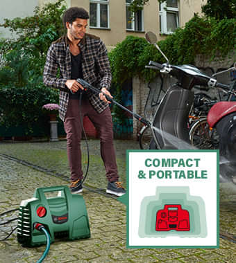Bosch EASYAQUATAK 100 Pressure Washer Self priming