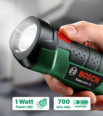 Bosch EASYLAMP 12v Cordless Torch 1 x 2.5ah Li ion Charger No Case