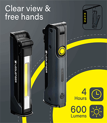 LED Lenser iW5R FLEX Rechargeable LED Inspection Lamp and Torch