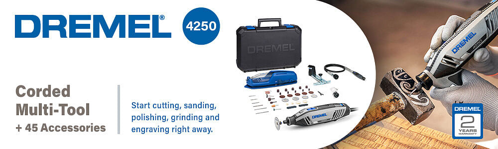 Dremel 4250-45 Multi Tool Set with 3 Attachments and 45 Accessories