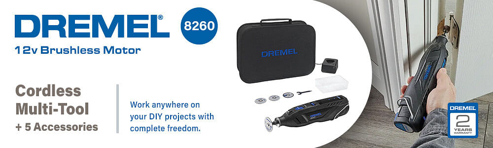 Dremel 8260 12v Cordless Brushless Rotary Multi Tool and 5