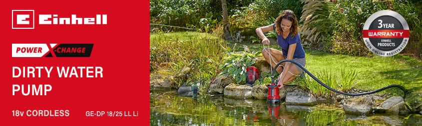 thumbnail image 2 of Einhell 4181595 - 18V Cordless Clean/Dirty Water Submersible Pump - GE-DP 18/25 LL Li (Tool Only) - Federated Tool Supply 2 of 13
