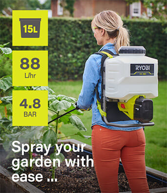 Ryobi RY18BPSA ONE+ 18v Cordless Backpack Sprayer Pressure Sprayers