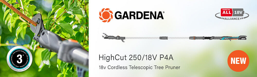 Gardena Sécateur d'arbres télescopique sans fil HighCut 250/18 V P4A Ready  To Use