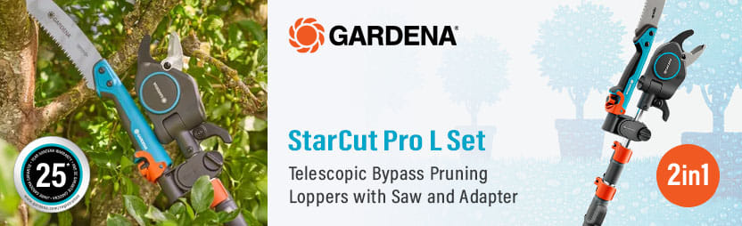 Gardena StarCut Pro L - Élagueur Télescopique Avec Scie Bypass Et Adaptateur - Jusqu'à 400 Cm
