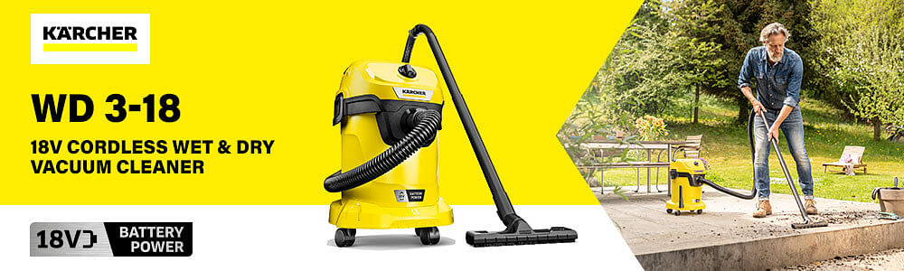 Karcher WD 3-18 Battery Power Wet & Dry Vacuum Cleaner