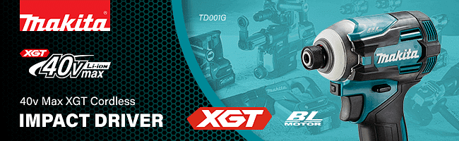 Makita TD001GZB Black Td001g XGT Impact Driver 18v Body Only for sale online