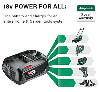 Bosch Genuine GREEN P4A 18v Cordless Li-ion Battery 2.5ah and AL