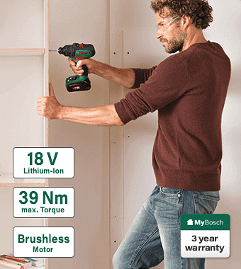 Bosch ADVANCEDIMPACT P4A 18v Cordless Combi Drill and Attachments