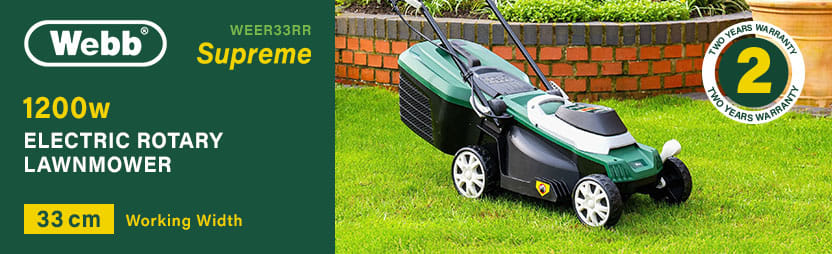 Webb WEER33RR Classic Electric Rotary Lawnmower with Rear Roller