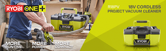 Ryobi R18PV ONE+ 18v Cordless Project Vacuum Cleaner