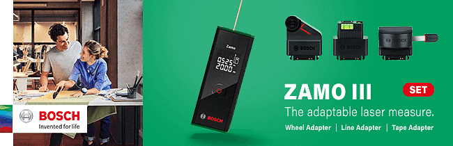 Bosch Télémètre Laser Zamo Set 3e Génération, Portée : 0,15 – 20,00 m, sous Carton 