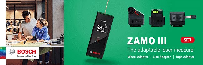 Bosch ZAMO III Distance and Area Laser Measure Set