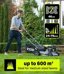 Ryobi RLM46175SL Self Propelled Petrol Lawnmower 460mm Lawnmowers