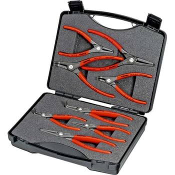 Knipex 8 Piece SRZ Precision Circlip Pliers Set in Case