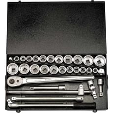 Elora 31 Piece 3/4" Drive Bi Hex Socket Set Metric and Imperial Elora 31 Piece 3/4" Drive Bi Hex Socket Set Metric and Imperial