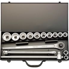 Elora 15 Piece 3/4" Drive Bi Hex Socket Set Imperial Elora 15 Piece 3/4" Drive Bi Hex Socket Set Imperial