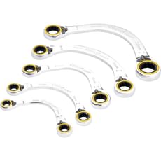 Draper Expert Hi Torq 5 Piece Double Ring Ratchet Half Moon Spanner Set