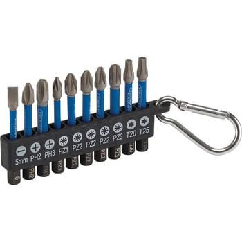 Draper Expert 10 Piece Keyring Impact Screwdriver Bit Set