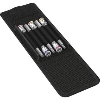 Wera 5 Piece 8740 A HF 1 Zyklop 1/4" Drive Hexagon Socket Bit Set Metric