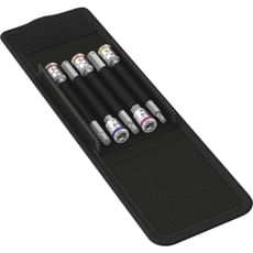 Wera 5 Piece 8740 A HF 1 Zyklop 1/4" Drive Hexagon Socket Bit Set Metric Wera 5 Piece 8740 A HF 1 Zyklop 1/4" Drive Hexagon Socket Bit Set Metric