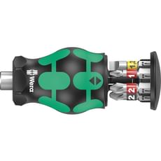 Wera Kraftform Kompakt Stubby Screwdriver and 6 Piece Bit Set