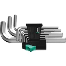 Wera 950 SM N 9 Piece Chrome Plated Hex Key Set Wera 950 SM N 9 Piece Chrome Plated Hex Key Set