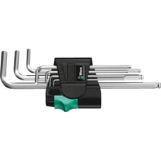 Wera 950PKL SM N 7 Piece Chrome Plated Ballend Hex Key Set Wera 950PKL SM N 7 Piece Chrome Plated Ballend Hex Key Set