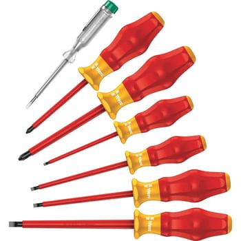 Wera 7 Piece Kraftform Comfort 1160I VDE Screwdriver Set