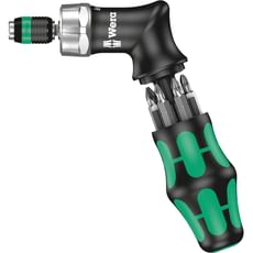 Wera 7 Piece Pistol High Torque Ratchet Screwdriver Bit and Holder Set